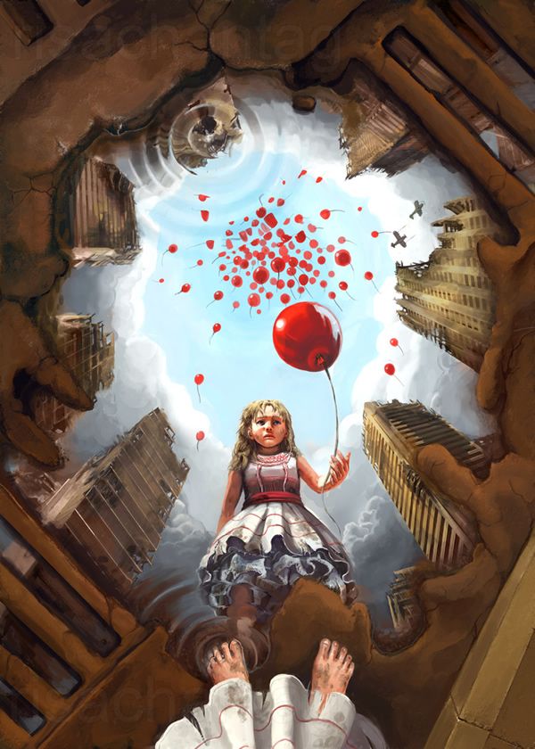 Imaginative digital concept art with detailed environments