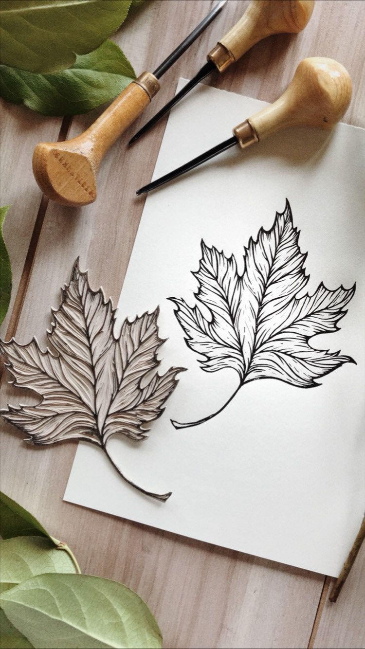 Linocut print featuring bold shapes and contrasting details